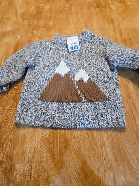 Grey/Brown/White Mountains Zara Sweater, 6M B
