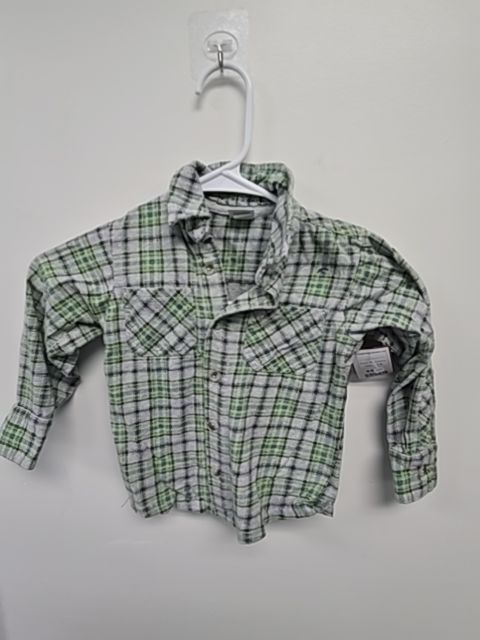 Grey/Green/Navy Plaid Mix & Match Longsleeve Button Up, 2T B