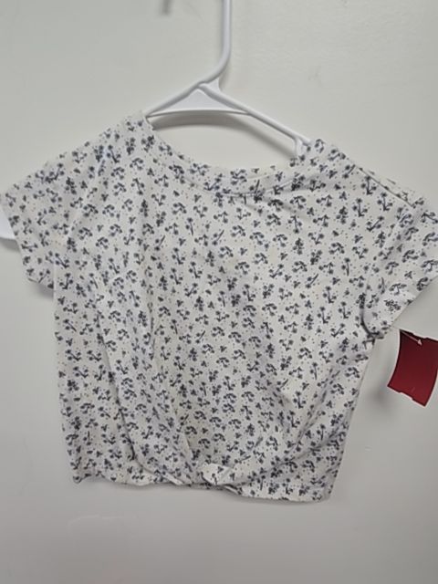 White/Blue Flower Wonder Nation Shirt, 4T G
