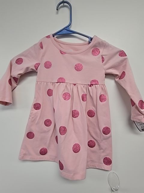 Pink/Pink Glitter Polka Dots Wonder Nation Dress, 2T G