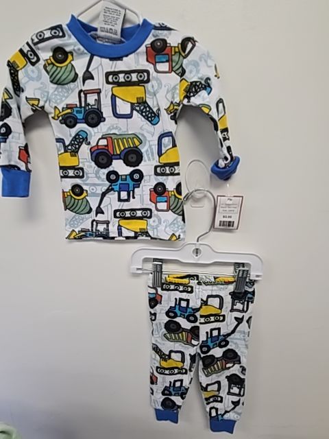 White/Blue Construction Mon Petit Pjs, 12M B
