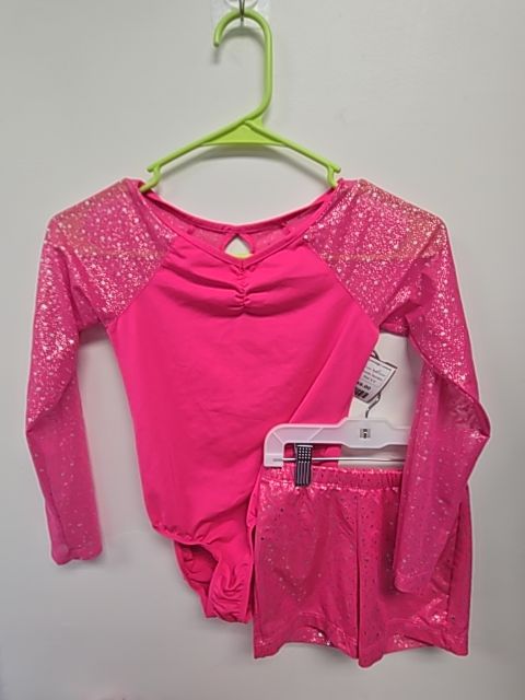 Pink/Silver Danskin Gymnastics Leotard, 6 G
