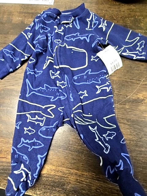 Navy Shark/Whale Carters Sleeper, 3M B