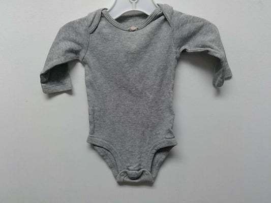 Grey Carters Long sleeve onsie, 3M G