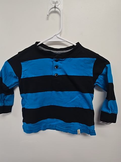 Black/Blue Striped Smith's American Longsleeve Shirt, 3T B
