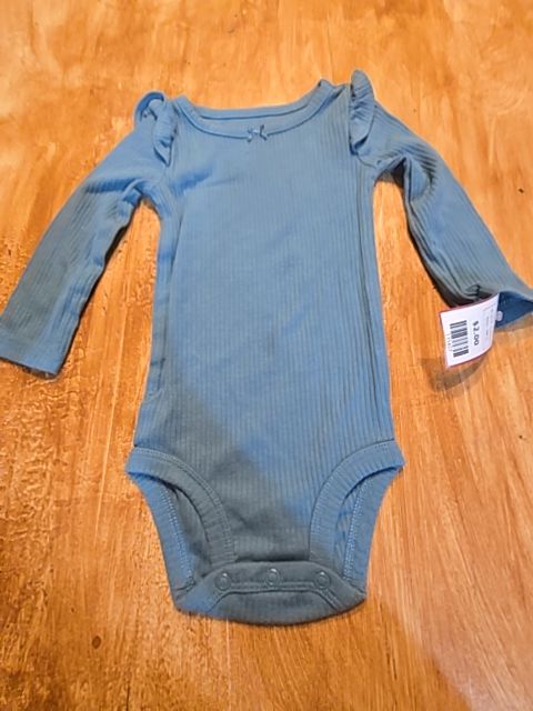 Blue Carters Longsleeve Onesie, 9M G