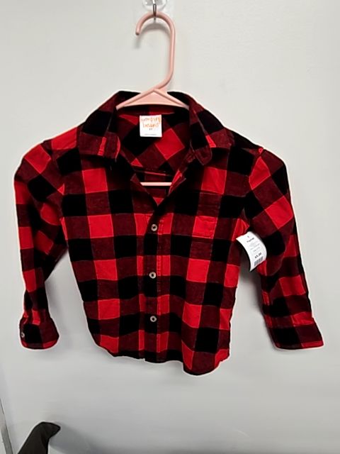 Red/Black Plaid Jumping Bean Flannel, 4T B