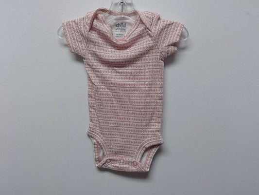 Pink Child of Mine Pattern onesie, NB G