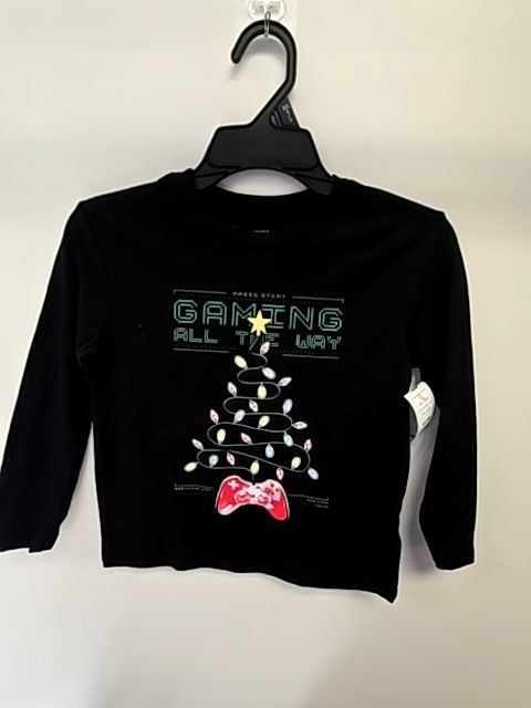 Black Hoilday Time Christmas Tree Shirt, 4/5 B
