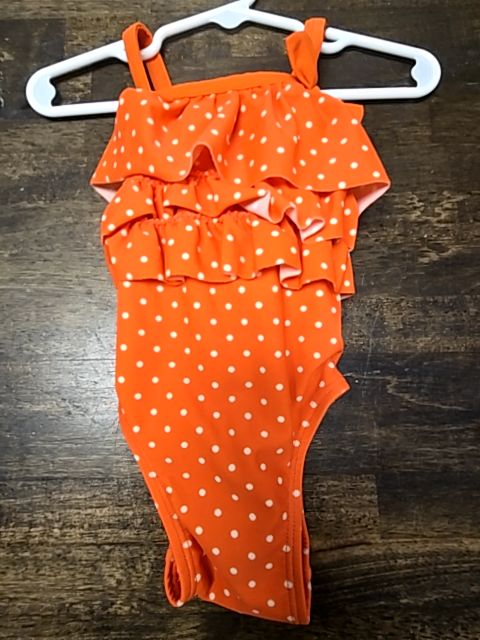 Pink/White Polka Dot Gap Swim Suit, 6M G