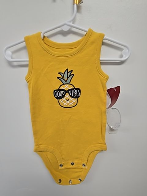 Yellow Pineapple Carters Tank Top Onesie, 6M B