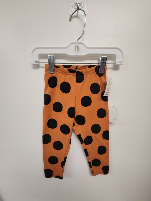 Orange/Black Polka Dot Carters Leggings, 18M G