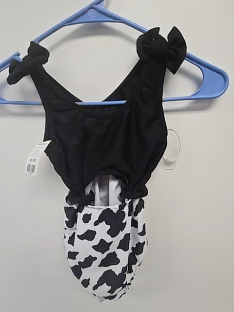 Black/White Cow Print  Swim Suit, 7 G