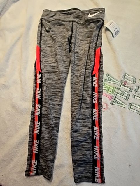 Grey/Pink Nike Leggings, 6 G