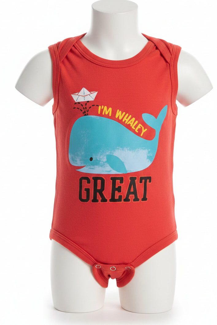 Red Whale Emporio Baby Tank Top Onesie, NB B