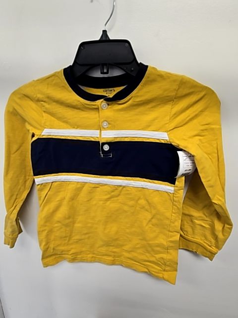 Yellow/Navy/White Carters Longsleeve Shirt, 8 B