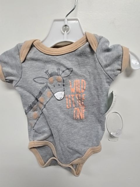 Grey/Tan Giraffe Swiggles Onesie, 3M B