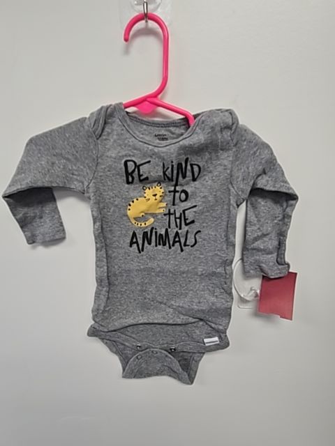 Grey Tiger Gerber Longsleeve Onesie, 6M B