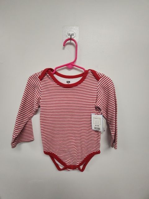 Red/White Striped HB Longsleeve Onesie, 2T B