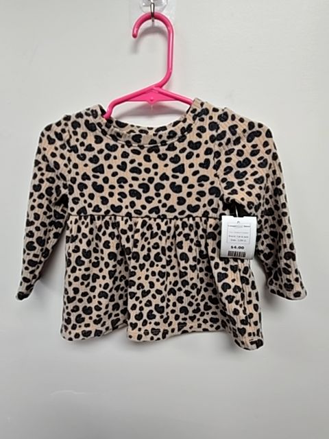Tan/Black Cheetah Cat & Jack Longsleeve Shirt, 12M G
