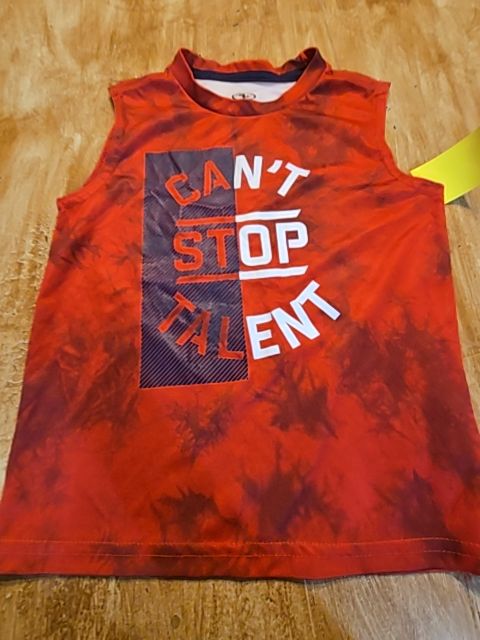 Red/White Athletic Works Tank Top, 4T B