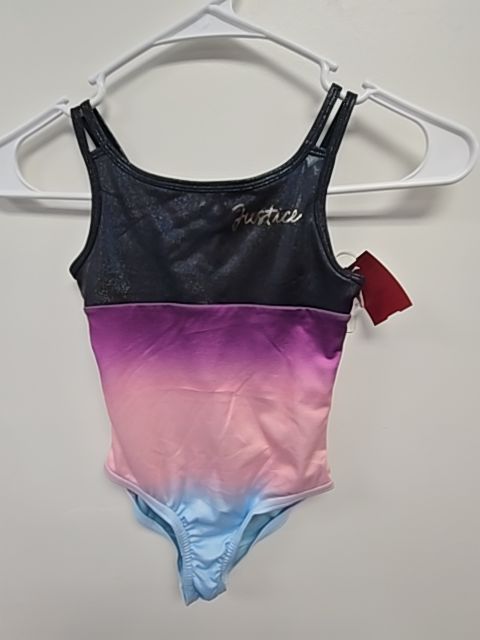 Black/Purple/Pink/Blue Justice Gymnastics Leotard, 5T G