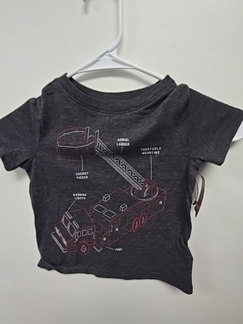 Grey Firetruck Old Navy Shirt, 2T B