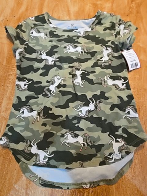 Green Camo/Unicorn One Step Up Shirt, 6 G