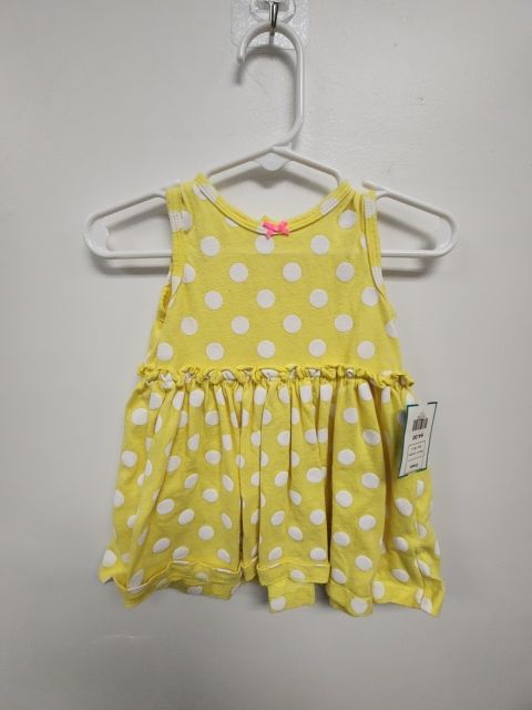 Yellow/White Polka Dot Carters Dress, 9M G