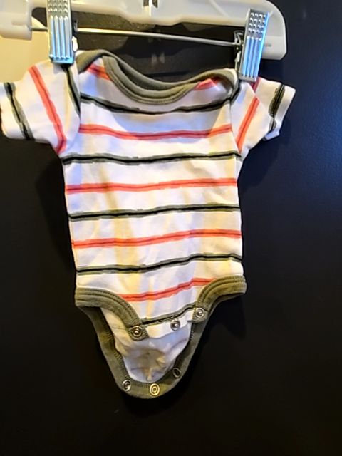 White/green stripe Koala Baby Onesie, NB B
