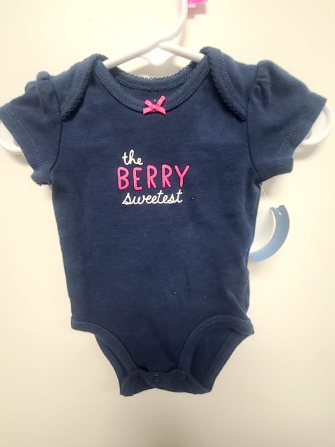 Navy Berry Sweetest Carters Onesie, 3M G