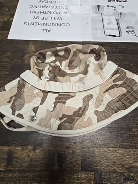 Tan/Brown Camo Wonder Kids Sun Hat, OS