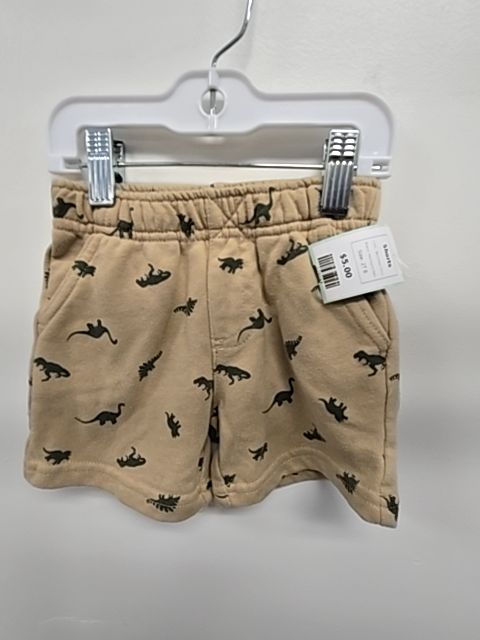 Tan/Green Dino Members Mark Shorts, 2T B