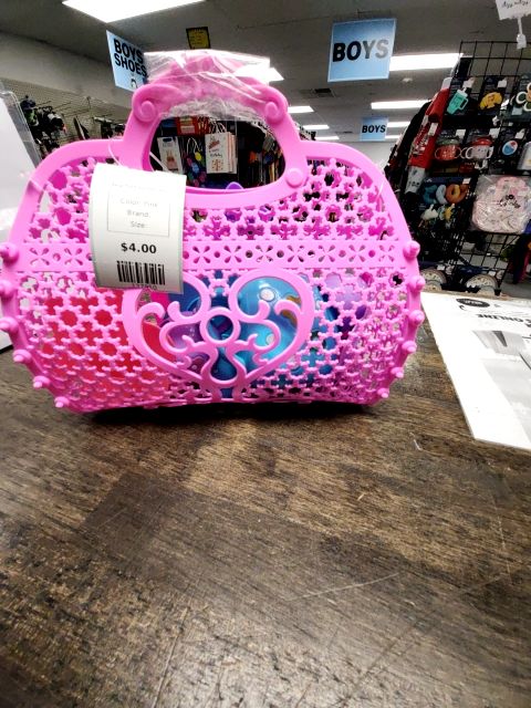 Pink  Tea Set In Basket