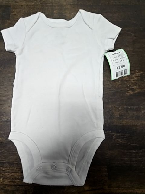 White Carters Onesie, 3M B