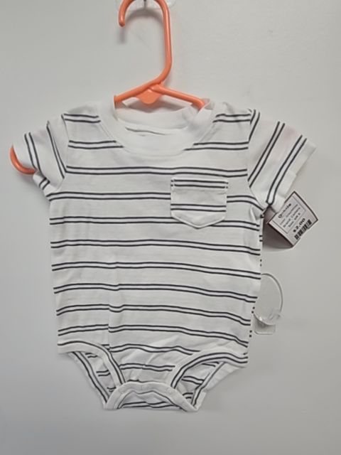 Grey/White Carters Onesie, 6M B