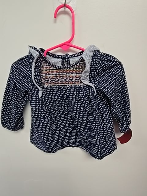Navy/White Carters Longsleeve Shirt, 9M G