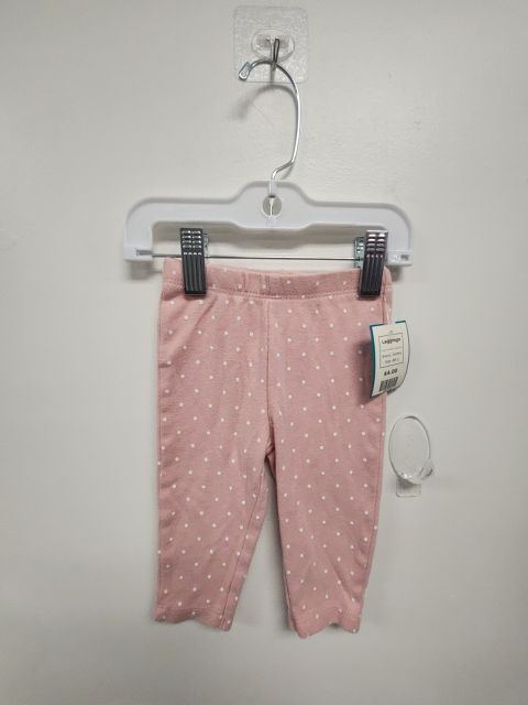White/Pink Polka Dot Carters Leggings, 6M G