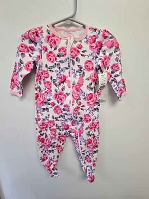 White/Pink/Purple Flower Wonder Nation Sleeper, 6M G