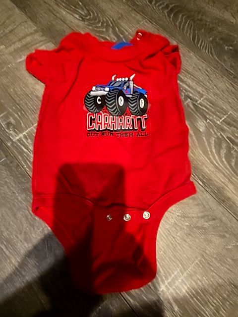Red Carhartt Onesie, 3M B
