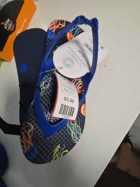 Navy/Colorful Jelly Fish Wonder Nation Flip Flops, 11C B