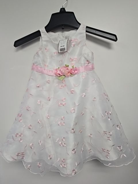 Whtie/Pink Youngland Holiday Dress, 4T G