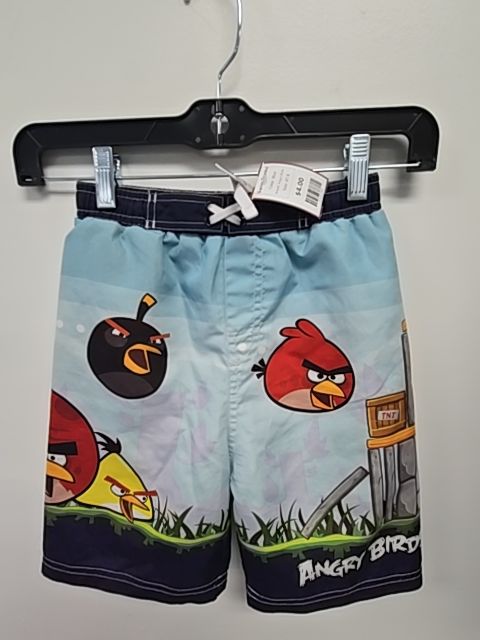 Blue Angry Birds Swim Trunks, 4T B
