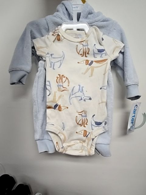 Blue/Cream Carters Outfit(3Pc), NB B