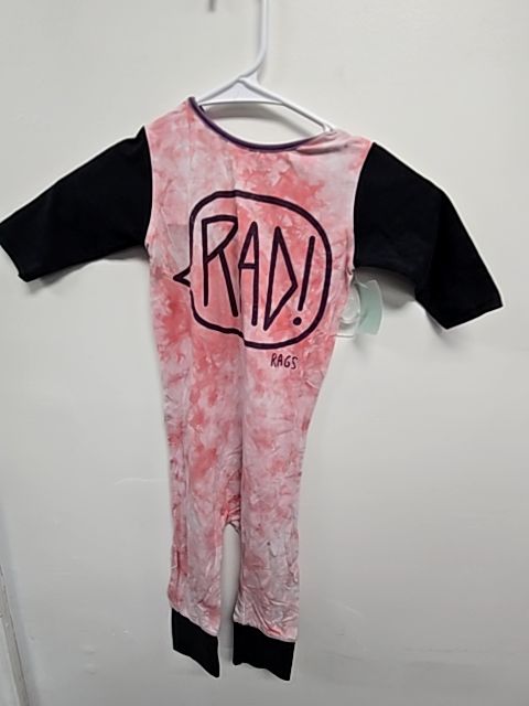 Grey/Pink Rags Pant One Piece, 2T G