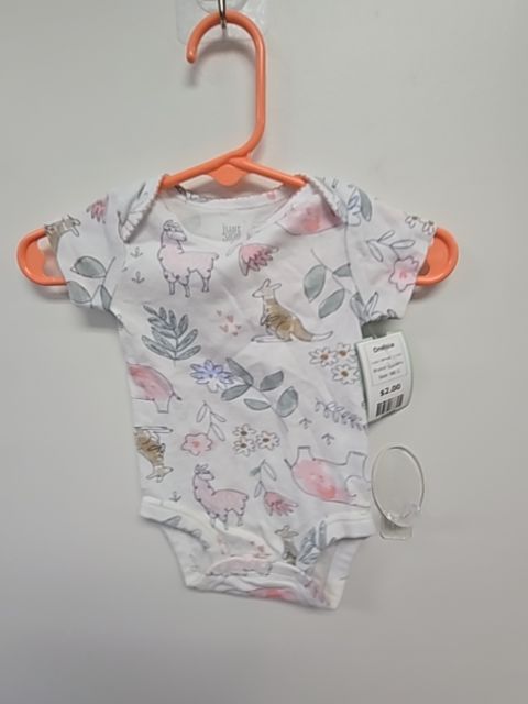 White/Colorful Carters Onesie, NB G