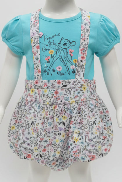 White/Blue/Colorful Flowers Disney Outfit, 3M G