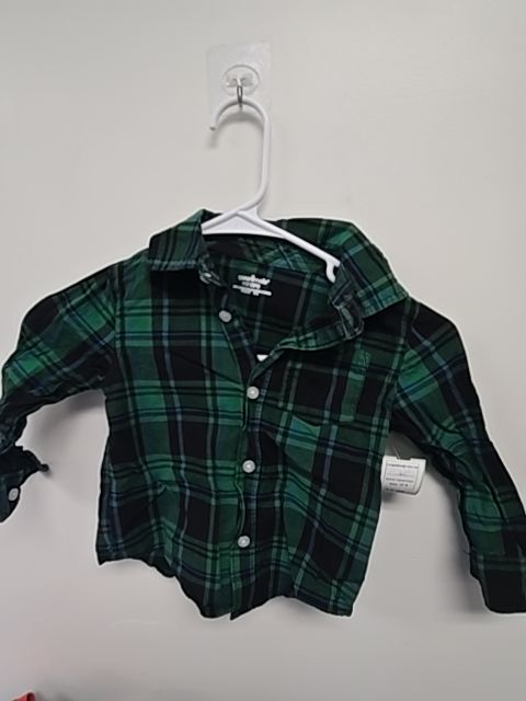 Green/Blue/Black Plaid Garanimals Longsleeve Button Up, 3T B