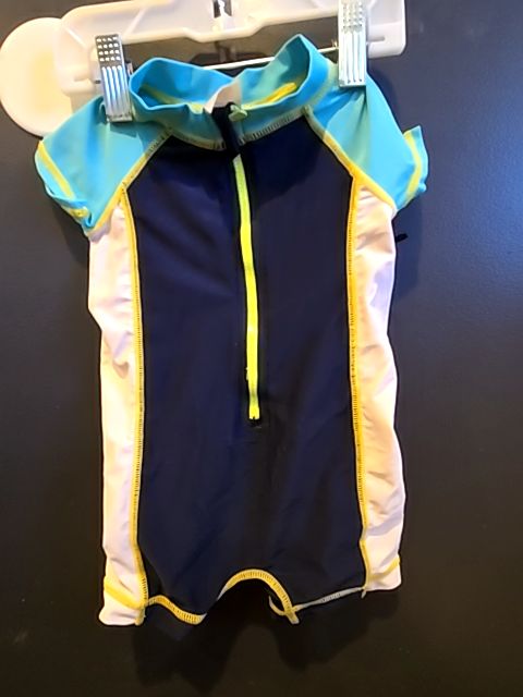 Blue/White Striped  One Piece swimsuit, NB B