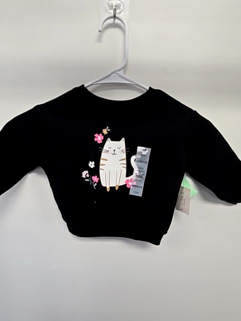 Black Garanimals Cat Sweatshirt, 12M G
